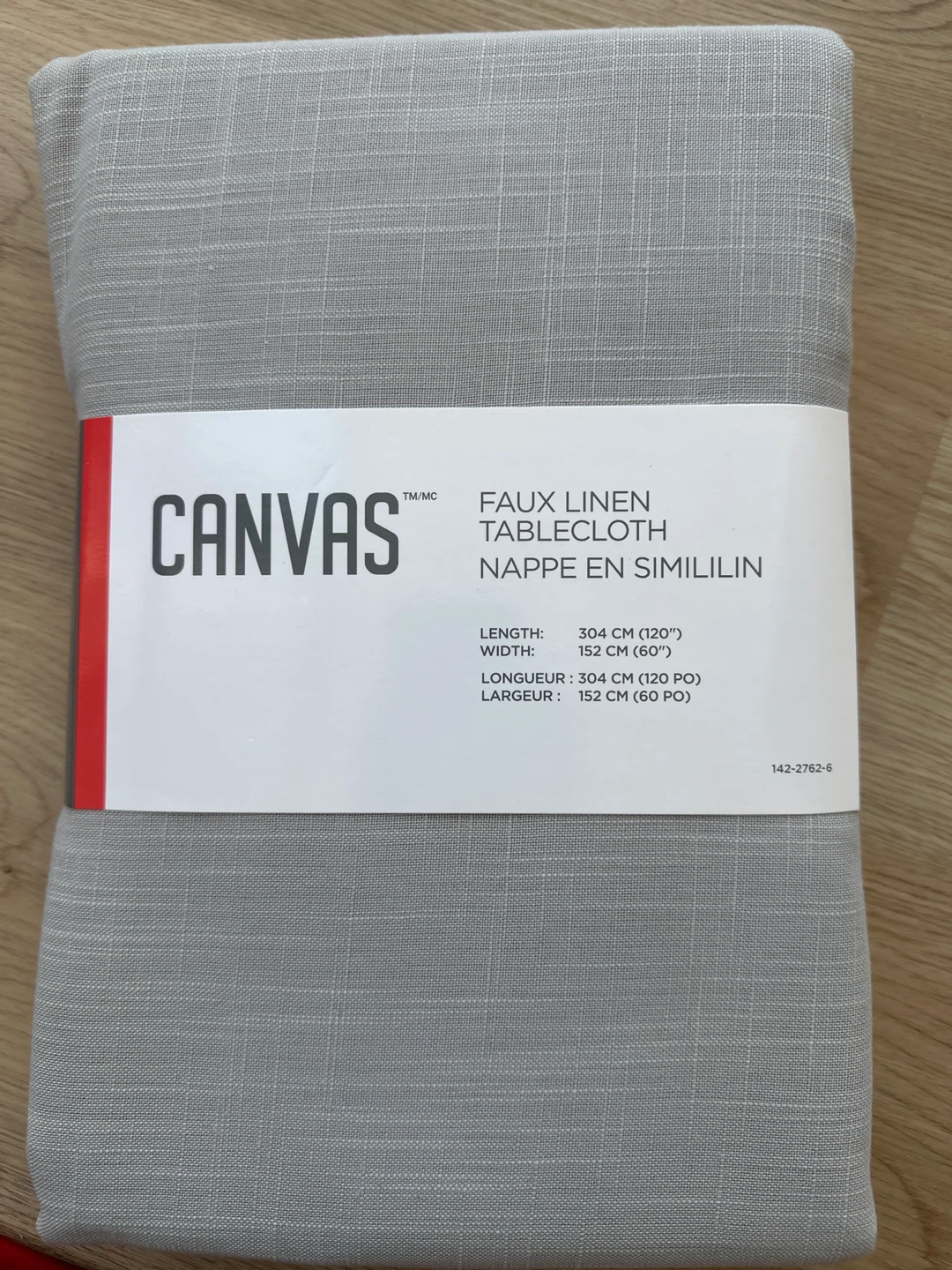 Canvas Faux Linen Tablecloth 120"
