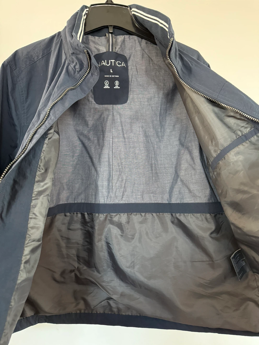 Nautica Navy Blue Wind Resistant Jacket Size L - photo 4