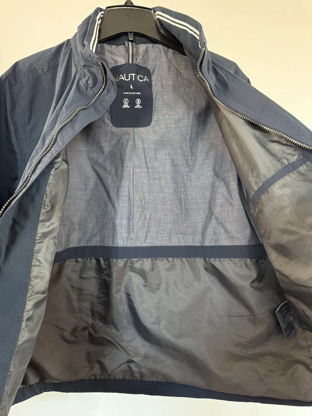 Nautica Navy Blue Wind Resistant Jacket Size L - photo 5