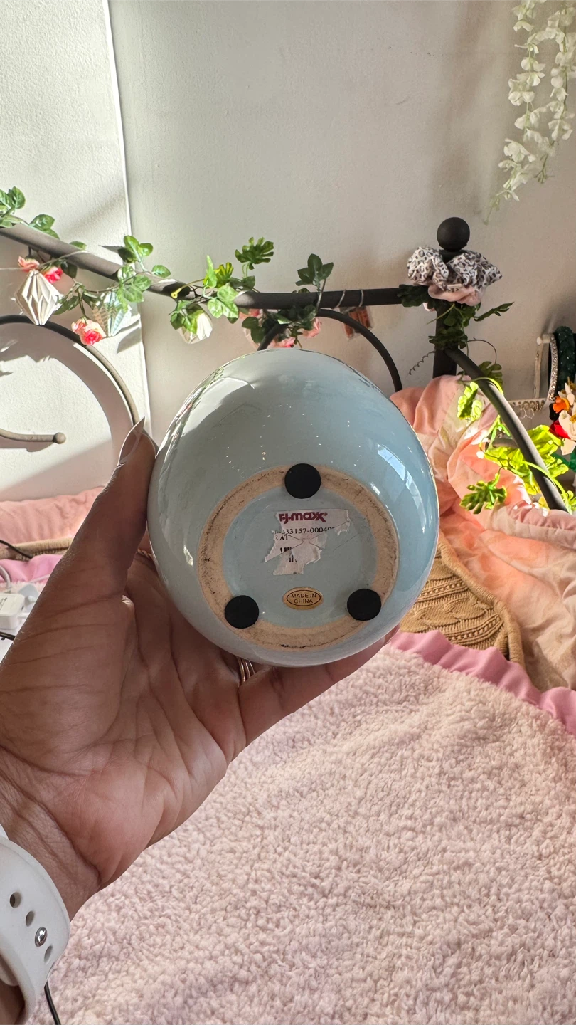 Light Blue Ceramic Face Planter Pot 🧡 - photo 4