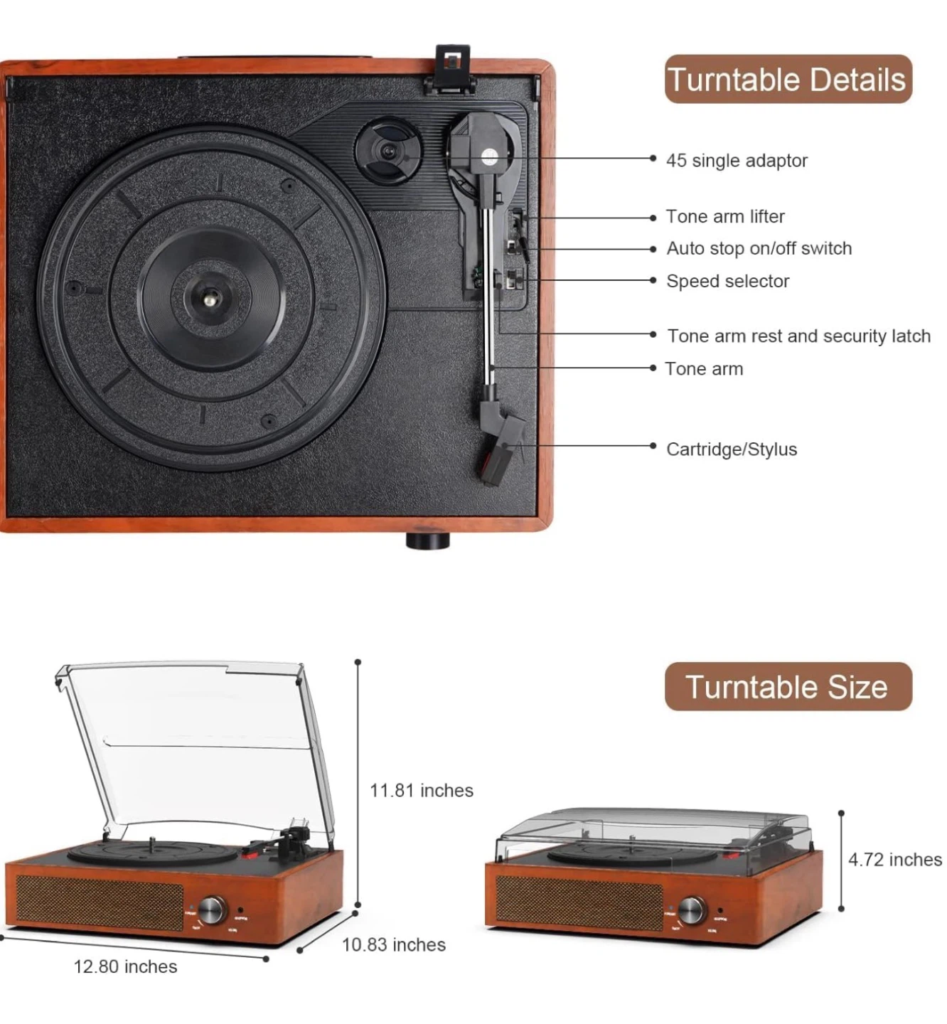 Wireless Turntable Player - photo 2