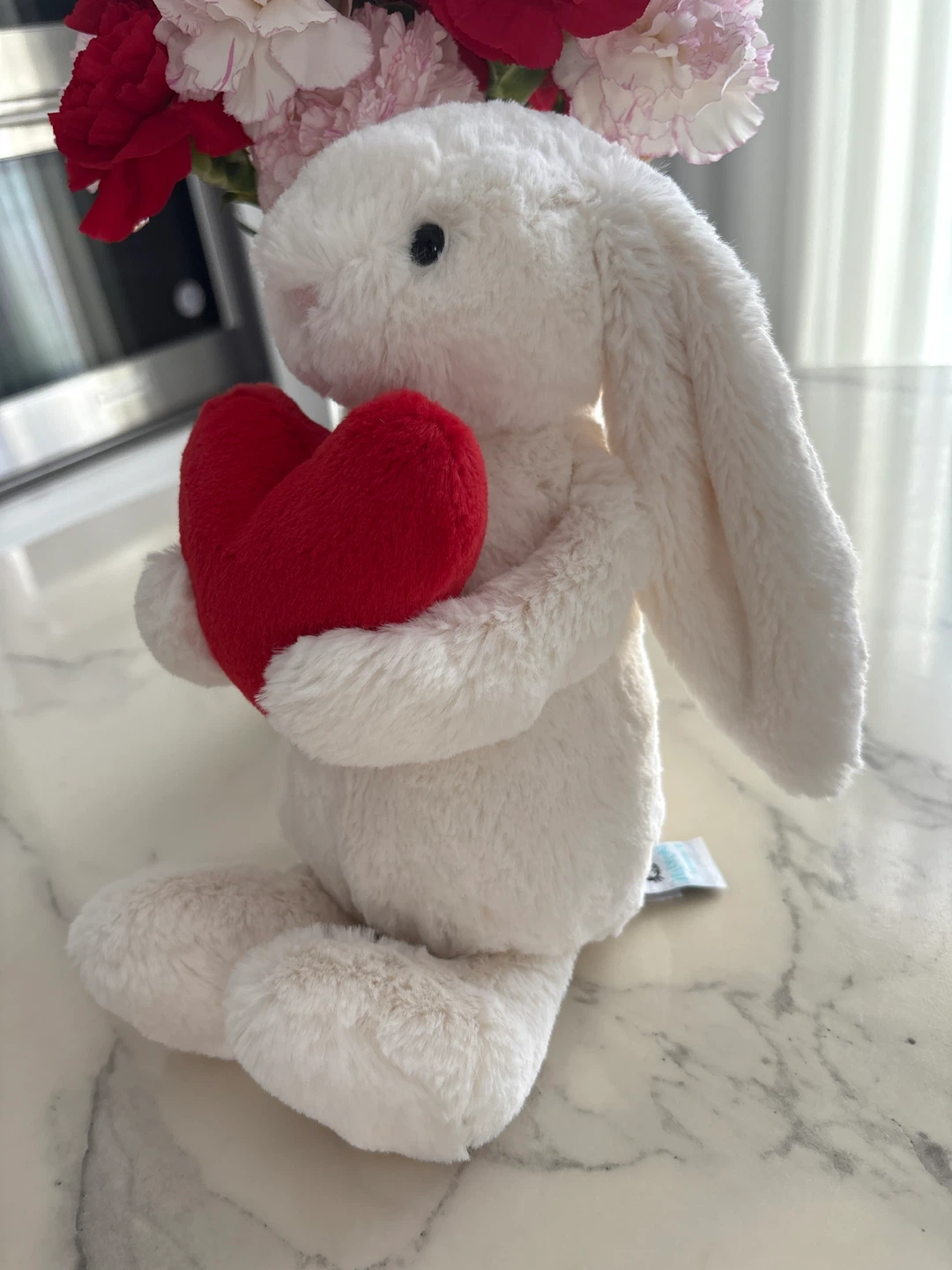 Jellycat White Bunny Plush with Red Heart - photo 2