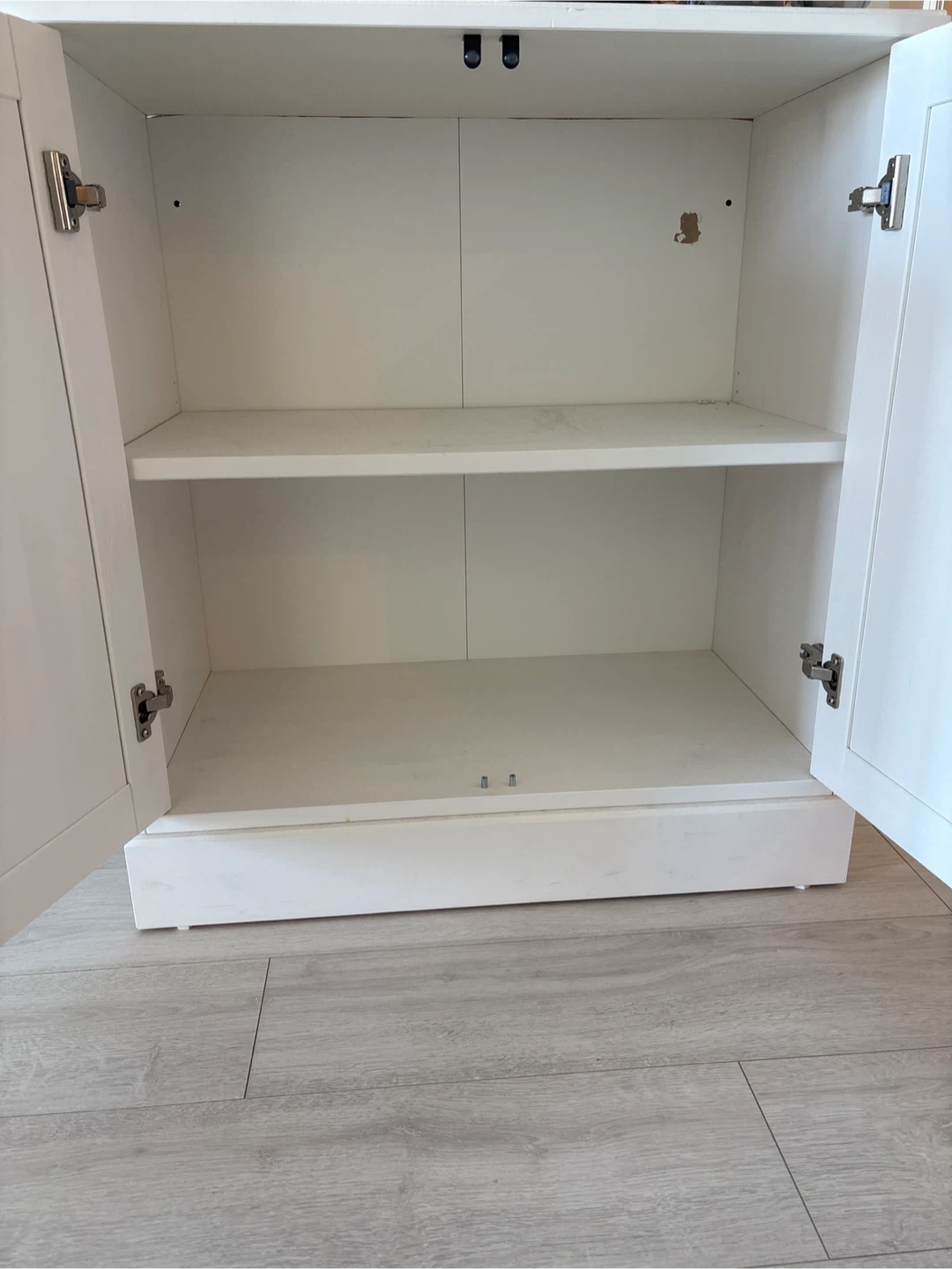 White Two-Door Storage Cabinet - photo 2