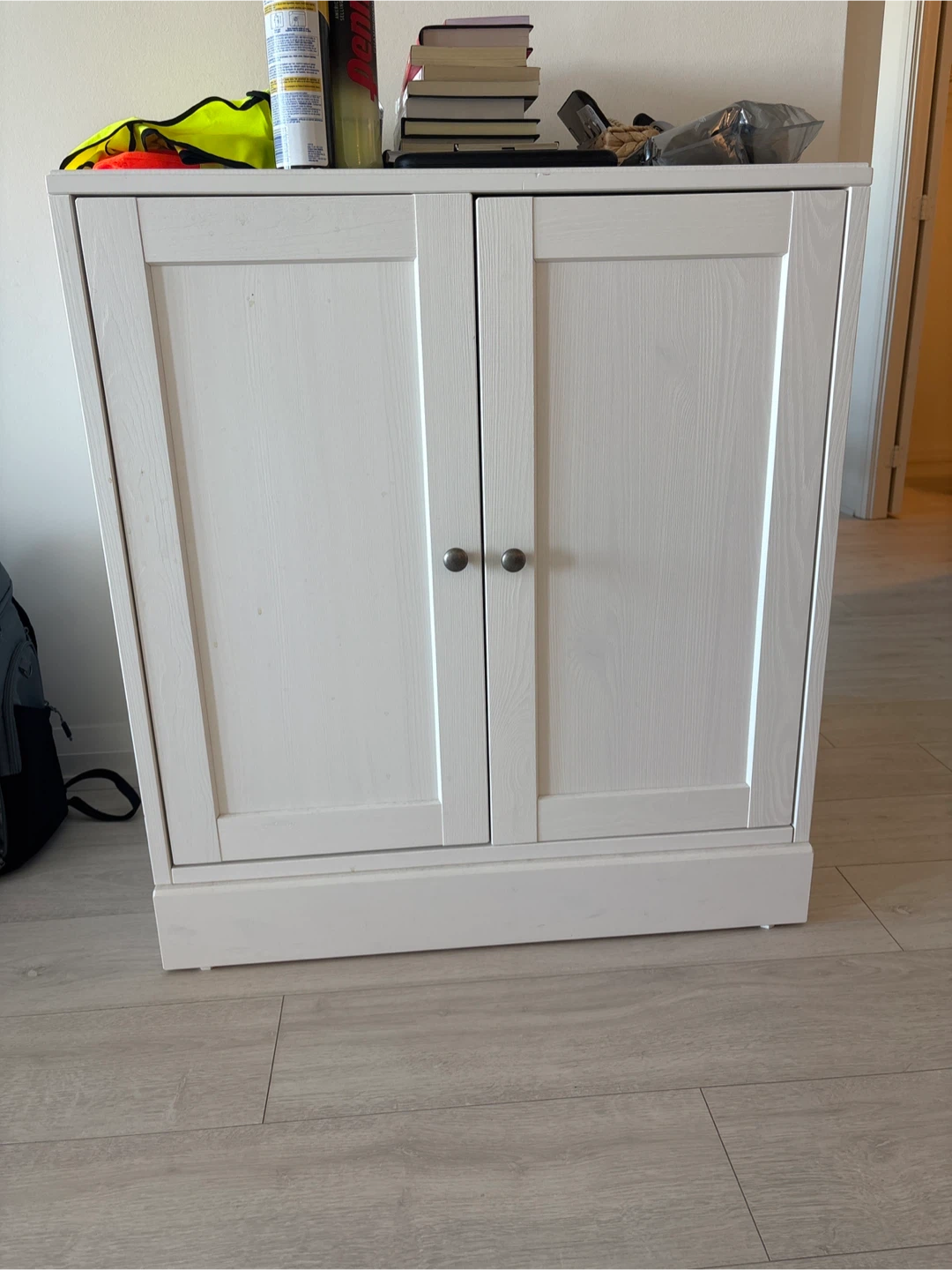 White Two-Door Storage Cabinet