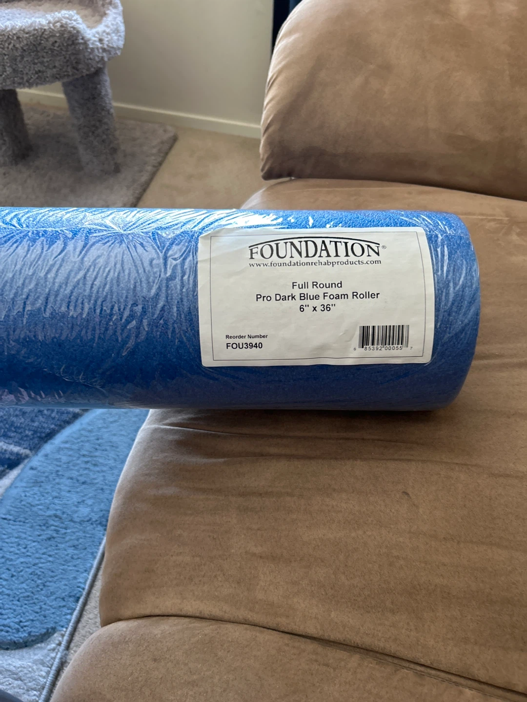 Foundation Pro Dark Blue Foam Roller 6" x 36"