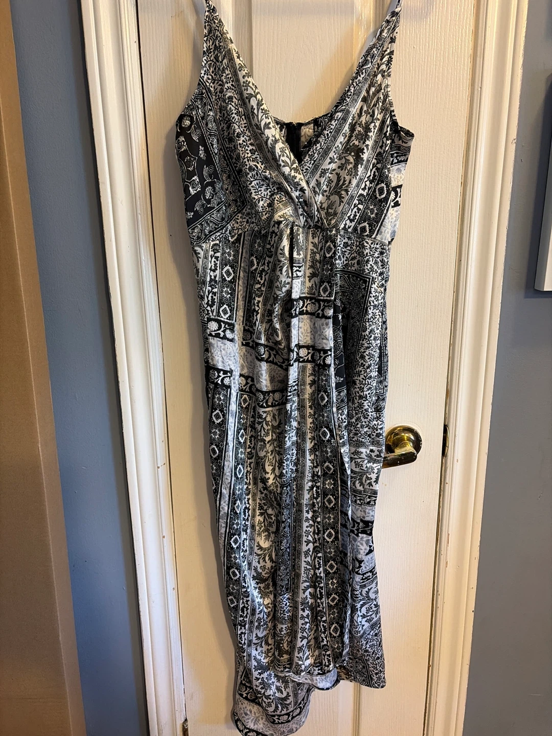 Zara Black & White Printed Midi Dress - photo 2