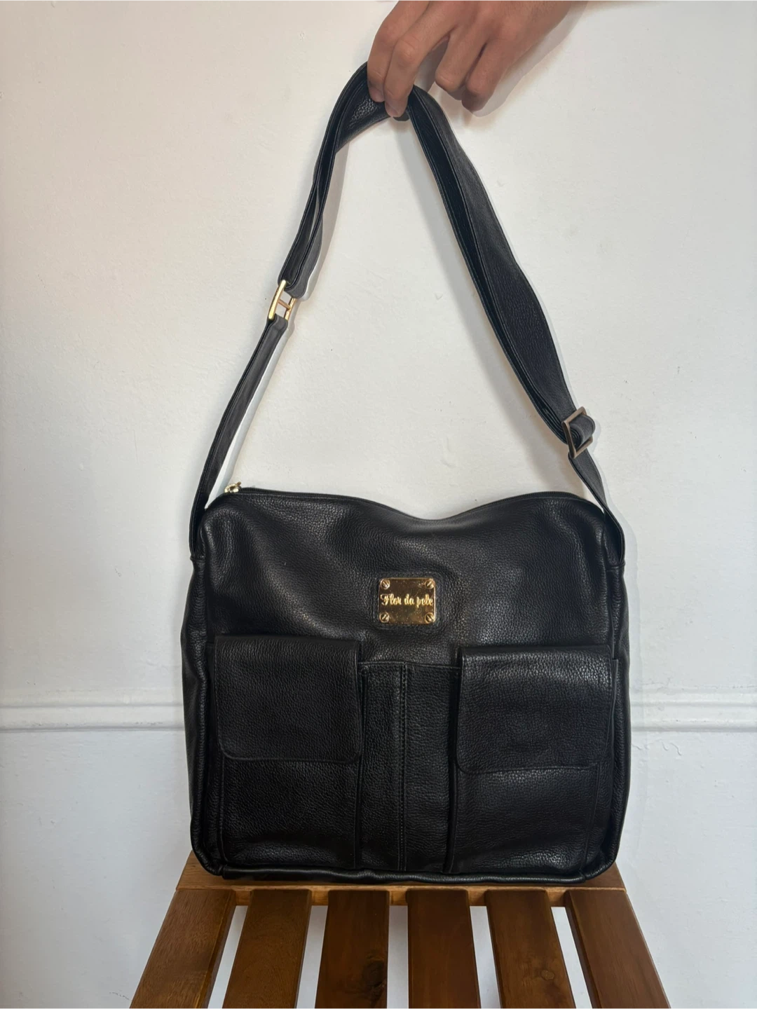 Black Leather Crossbody Bag - photo 2