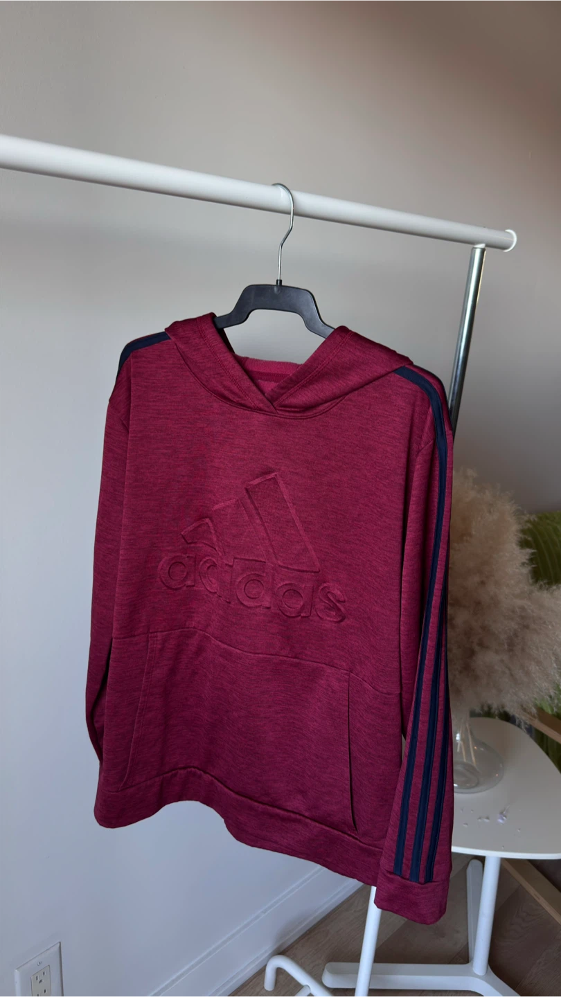 Adidas Hoodie Burgundy - photo 5