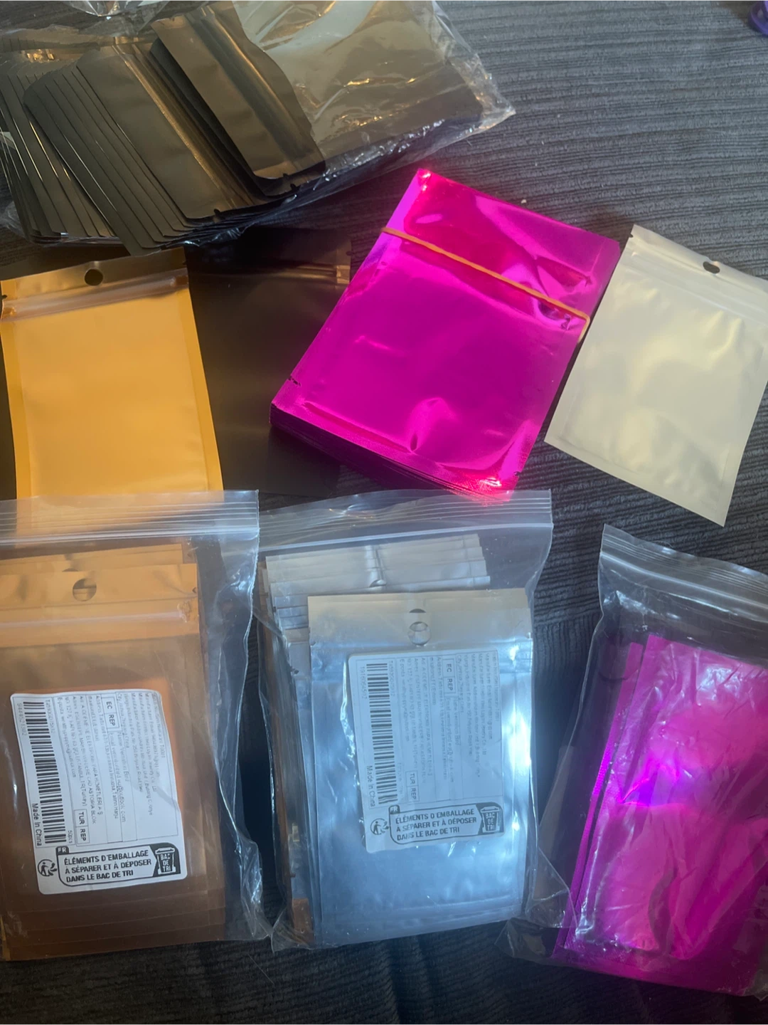 Colorful Ziplock bags