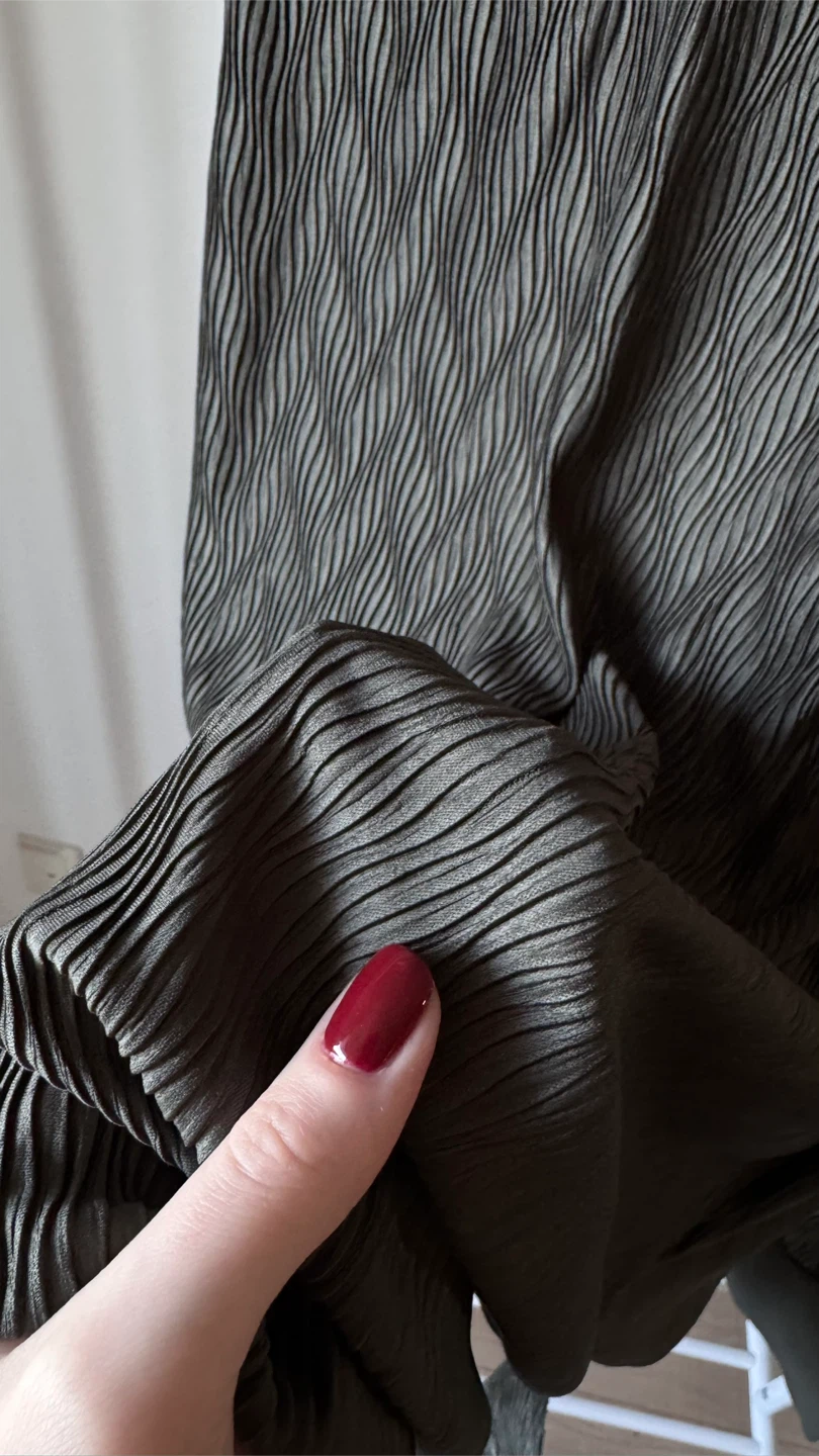 MNG Textured Button-Up Shirt - Dark Green - photo 4