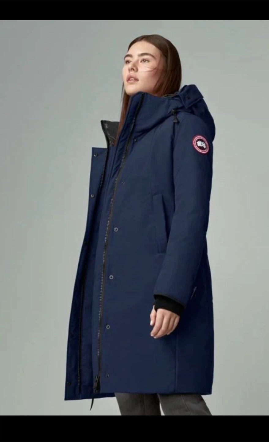 Canada Goose Navy Parka with Fur Hood Trim - photo 2