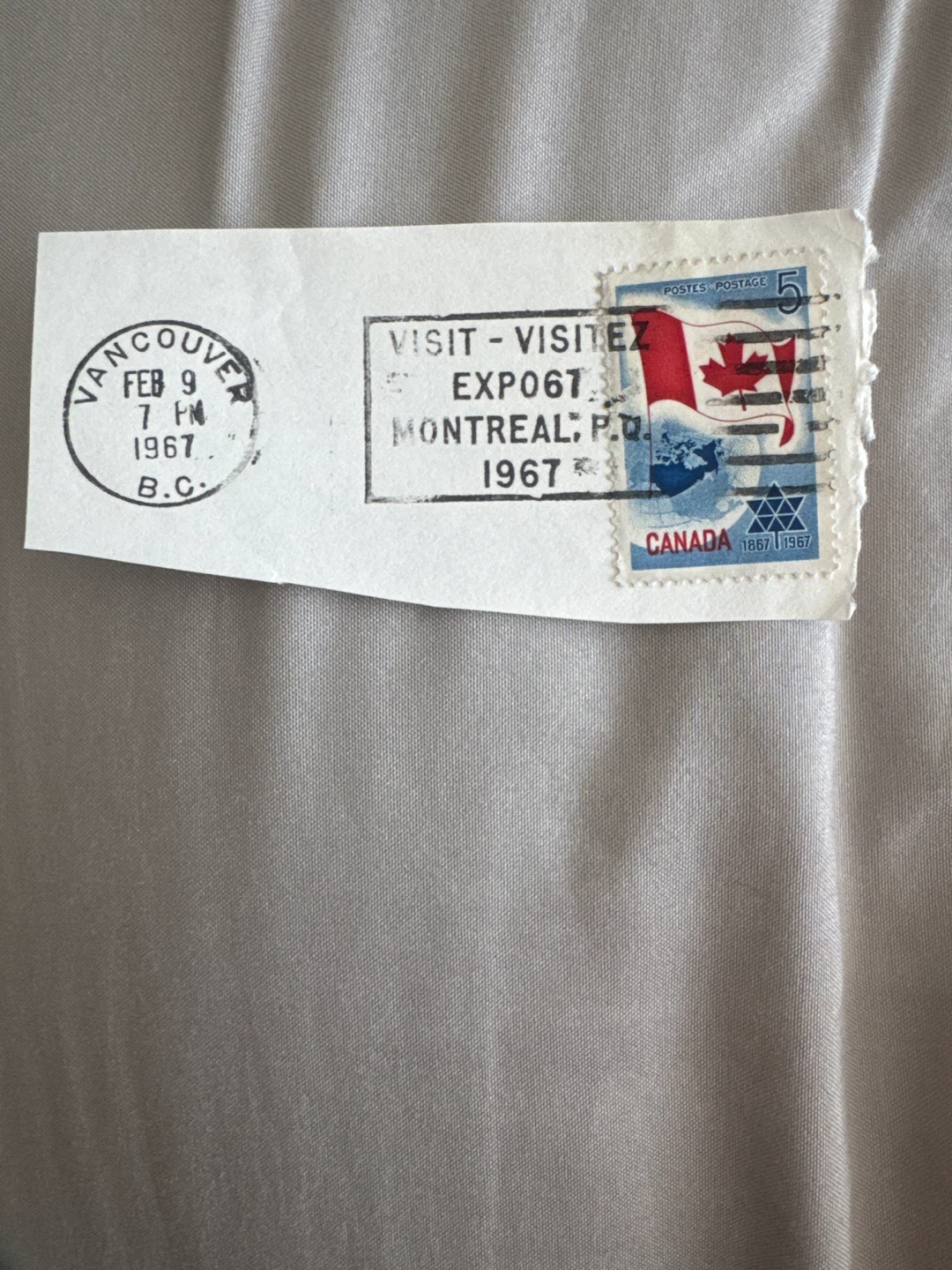 🧡 1967 Expo 67 Montreal Envelope - Vancouver Postmark