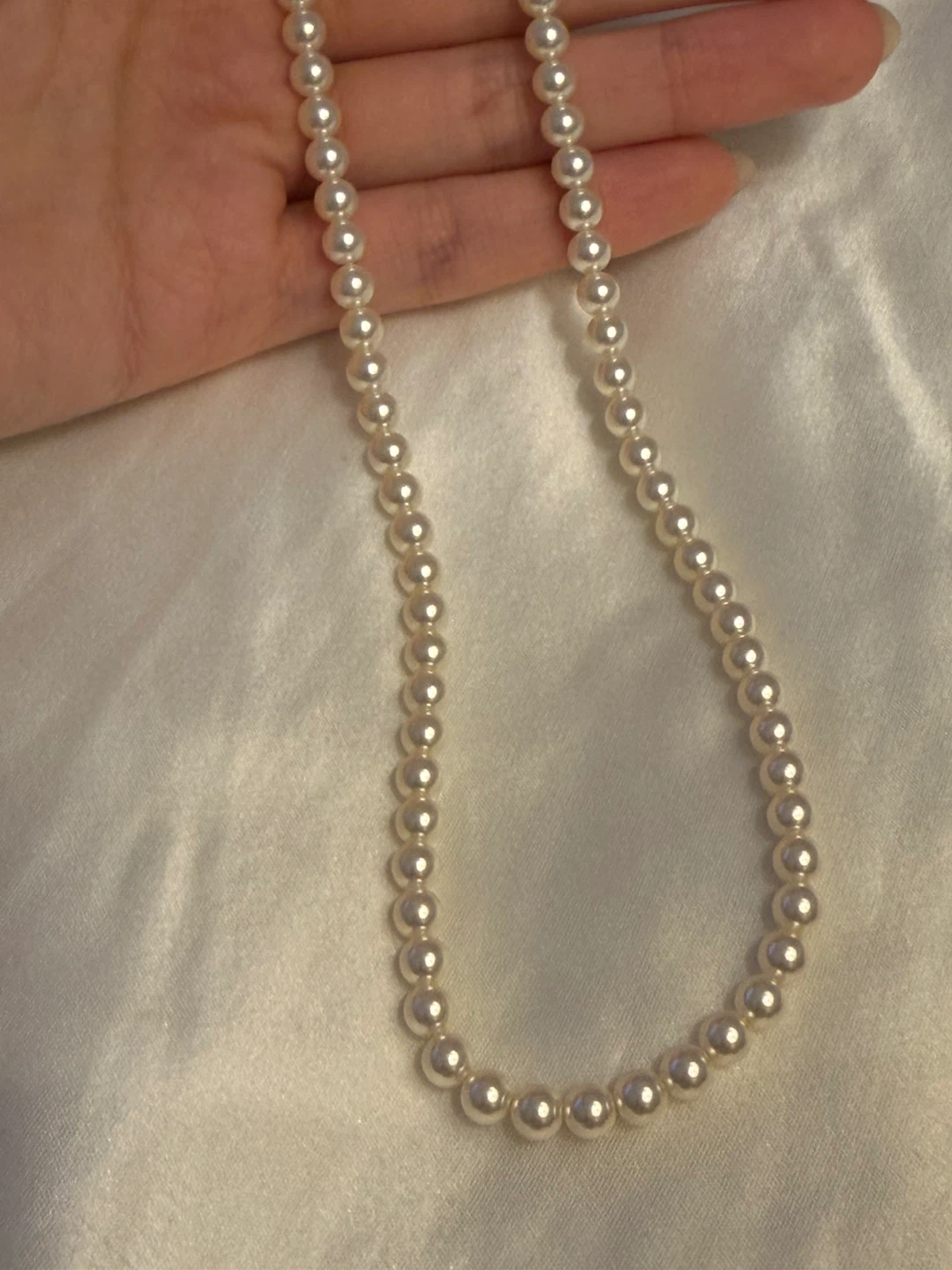 Pearl Necklace with Gold Chain Accent - photo 5