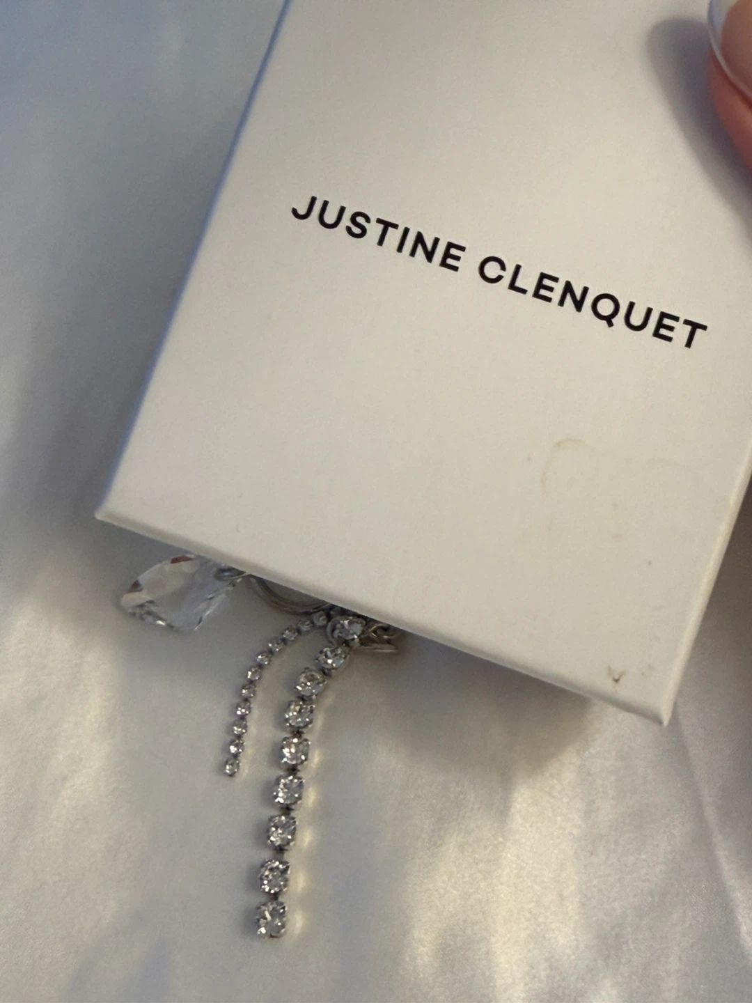 Justine Clenquet Earrings with Crystal and Chain - photo 2