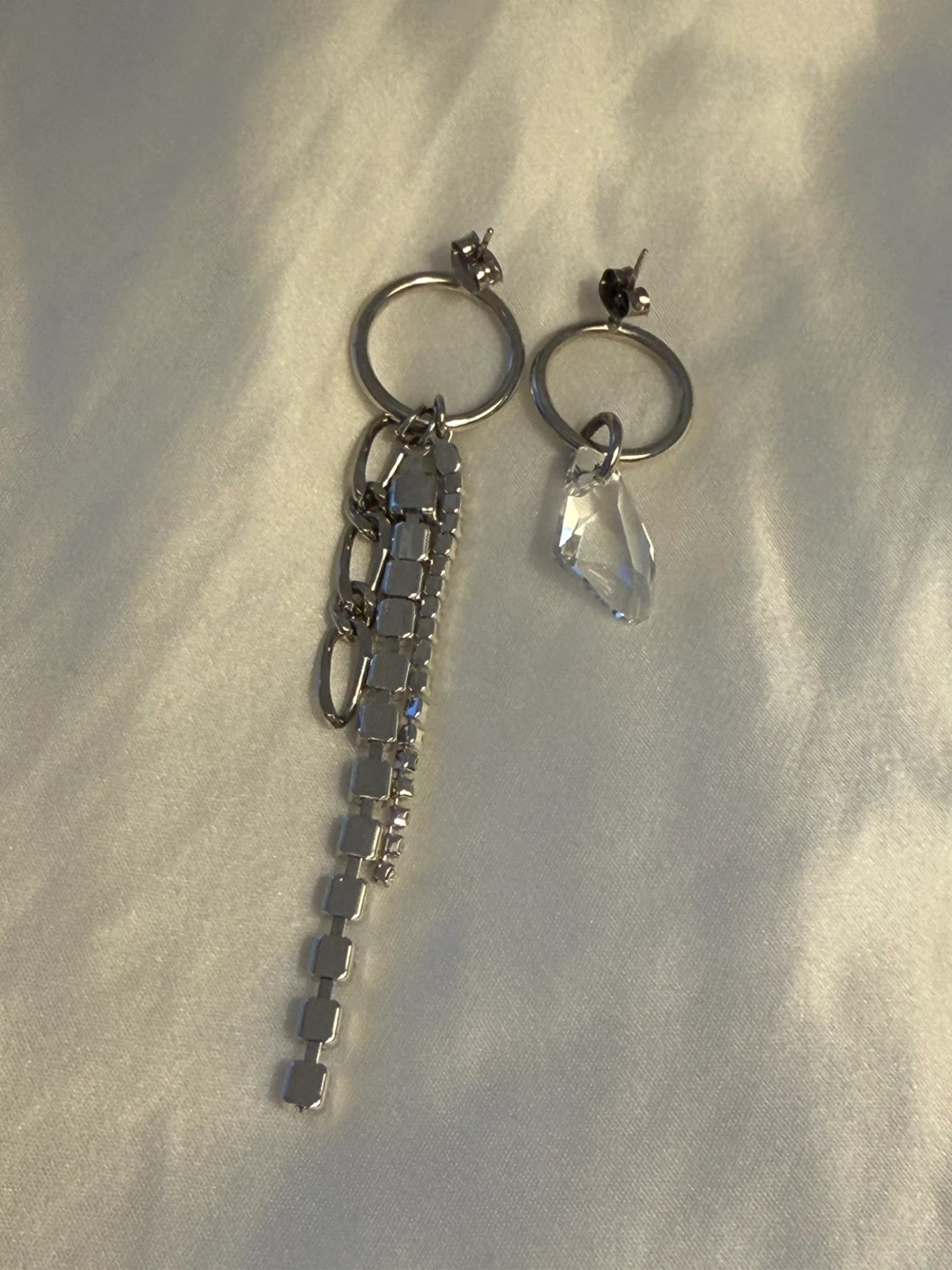 Justine Clenquet Earrings with Crystal and Chain - photo 3