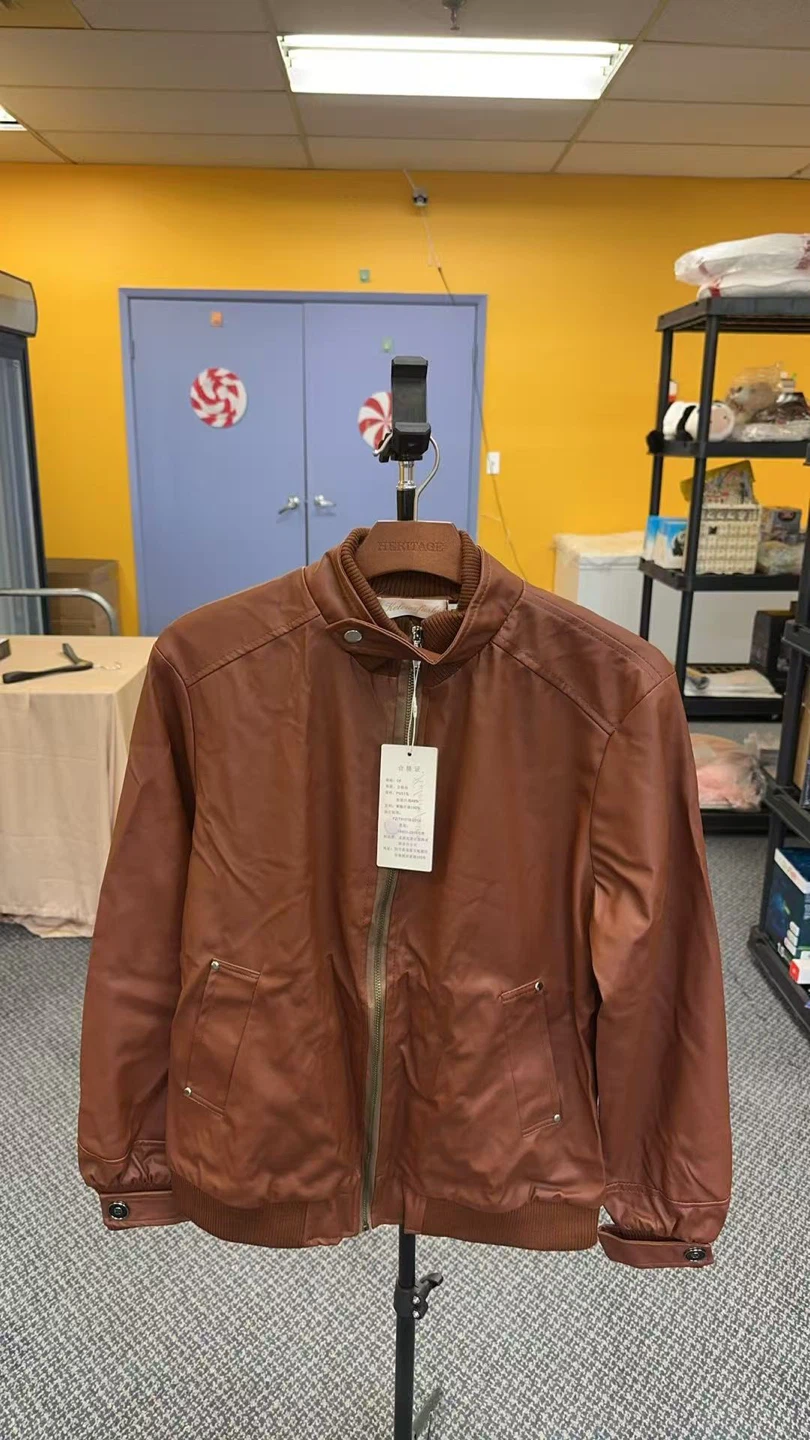 Brown Faux Leather Jacket