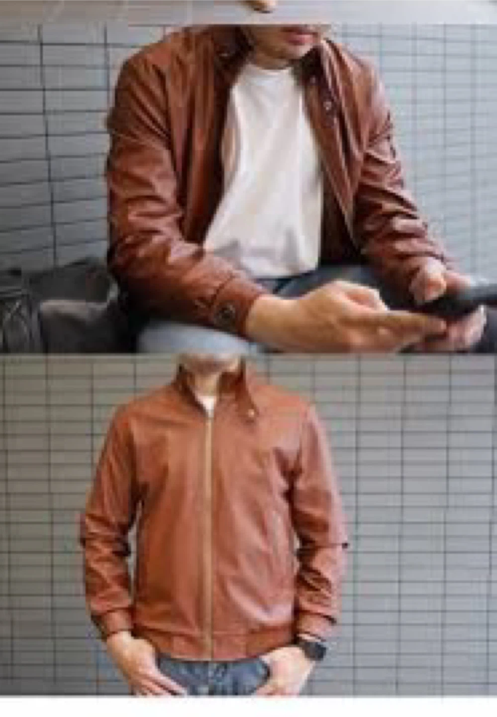 Brown Faux Leather Jacket - photo 2
