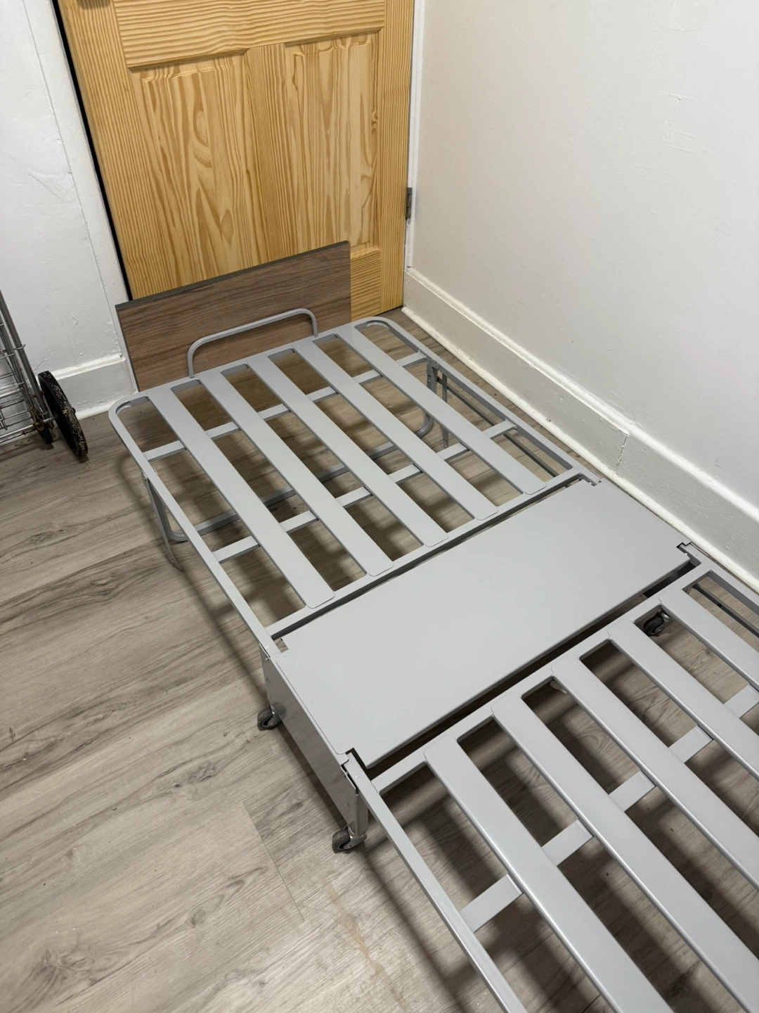 Folding Bed Frame with Wood Headboard - photo 3