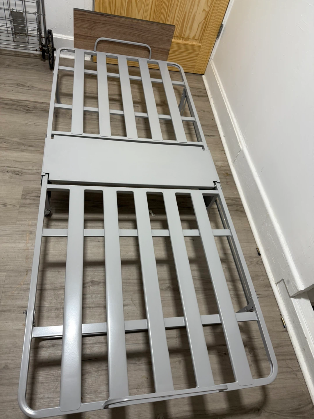 Folding Bed Frame with Wood Headboard - photo 4