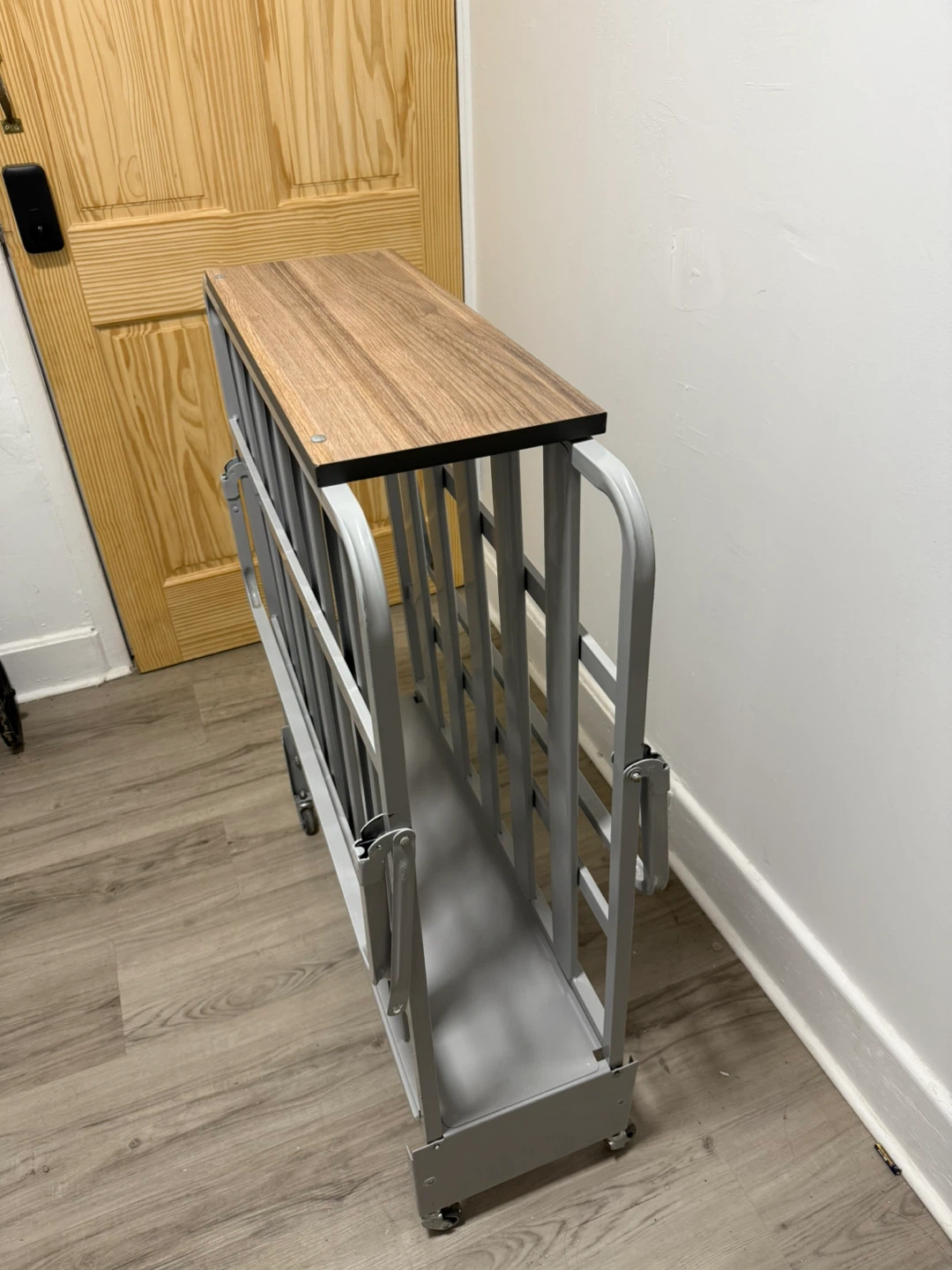 Folding Bed Frame with Wood Headboard - photo 2