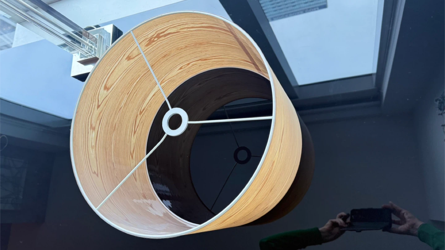 Lampshade - real wood grain-17 1/4” D x 10 1/2” H 🧡 - photo 5