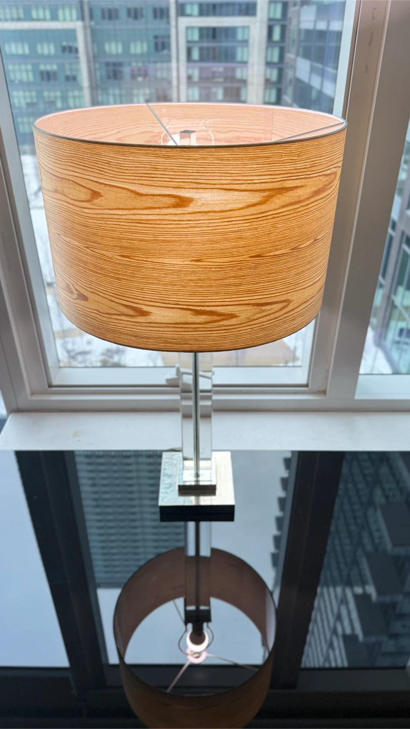Lampshade - real wood grain-17 1/4” D x 10 1/2” H 🧡 - photo 3