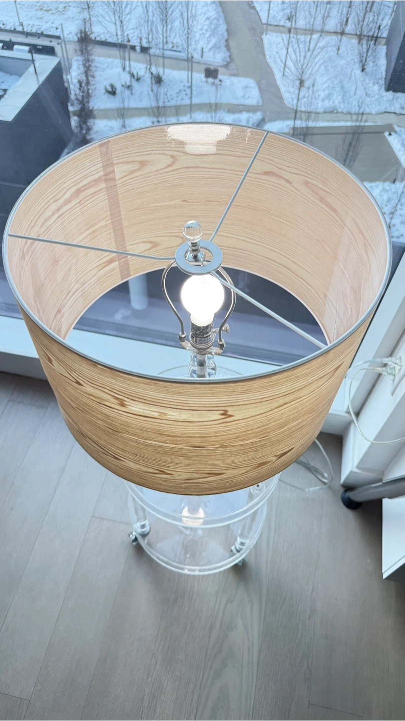 Lampshade - real wood grain-17 1/4” D x 10 1/2” H 🧡 - photo 4