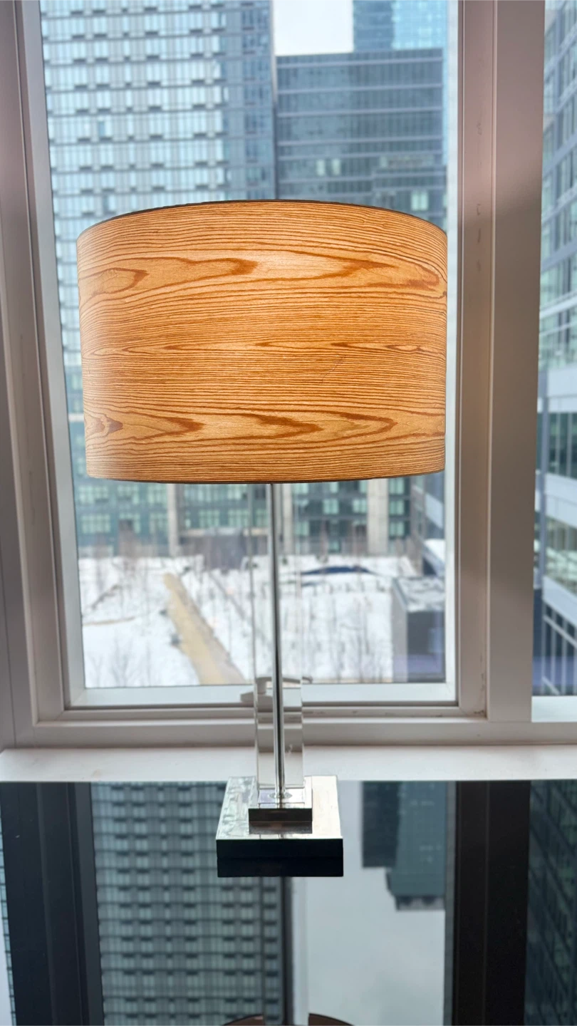 Lampshade - real wood grain-17 1/4” D x 10 1/2” H 🧡 - photo 2