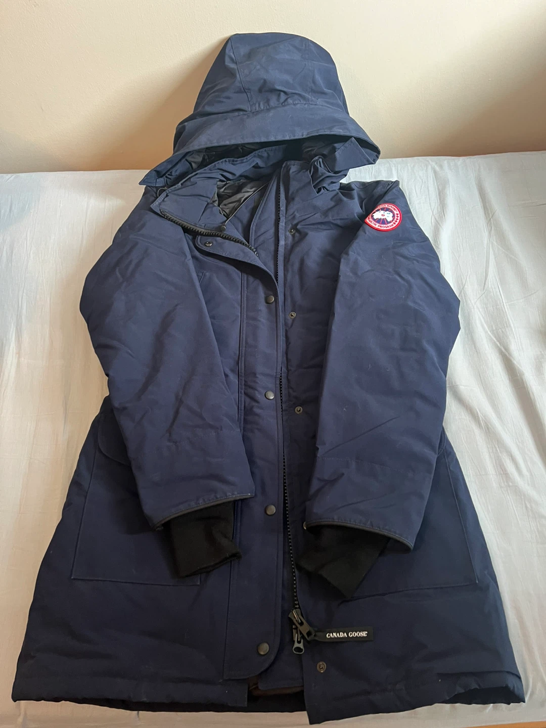 Canada Goose Navy Parka with Fur Hood Trim - photo 5