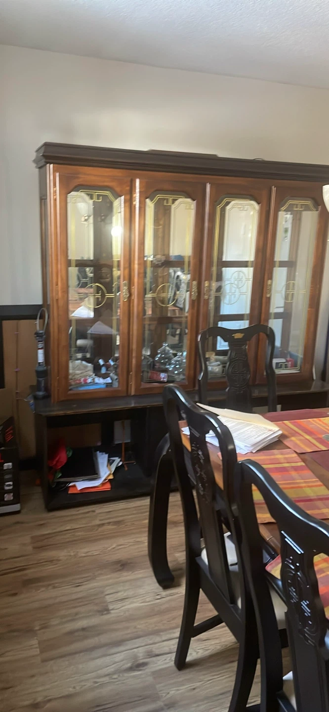 Wooden Display Cabinet with Glass Doors - photo 2