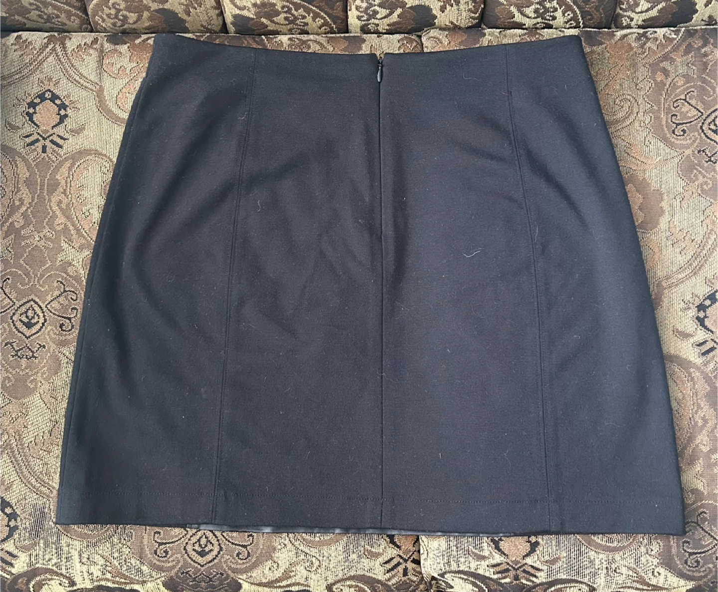 Banana Republic Black Faux Leather Panel Skirt Size 29/8 - photo 2