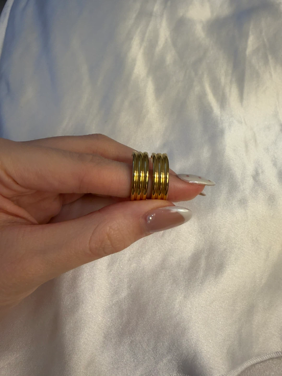 Gold-Tone Stacked Hoop Earrings