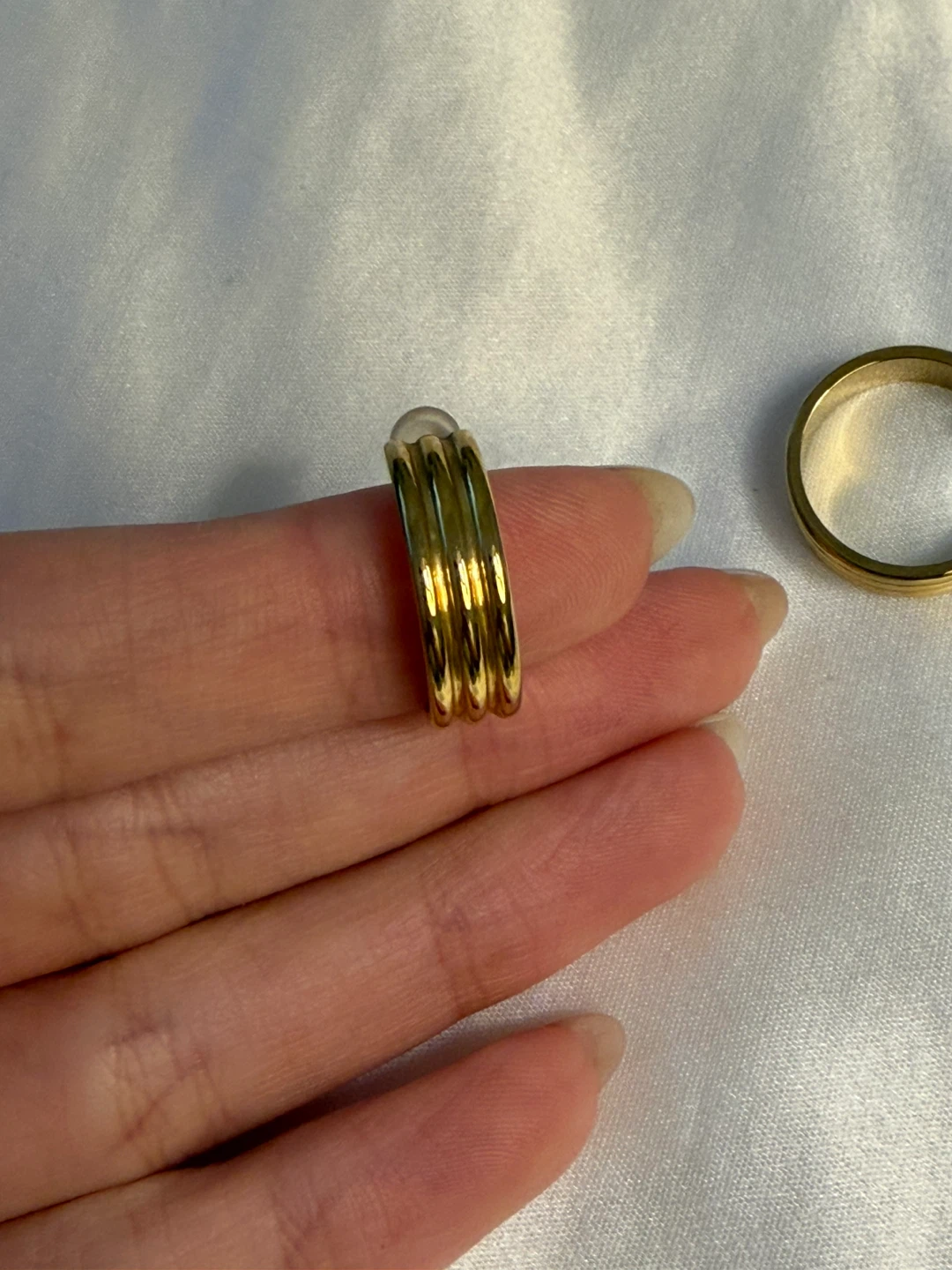 Gold-Tone Stacked Hoop Earrings - photo 4