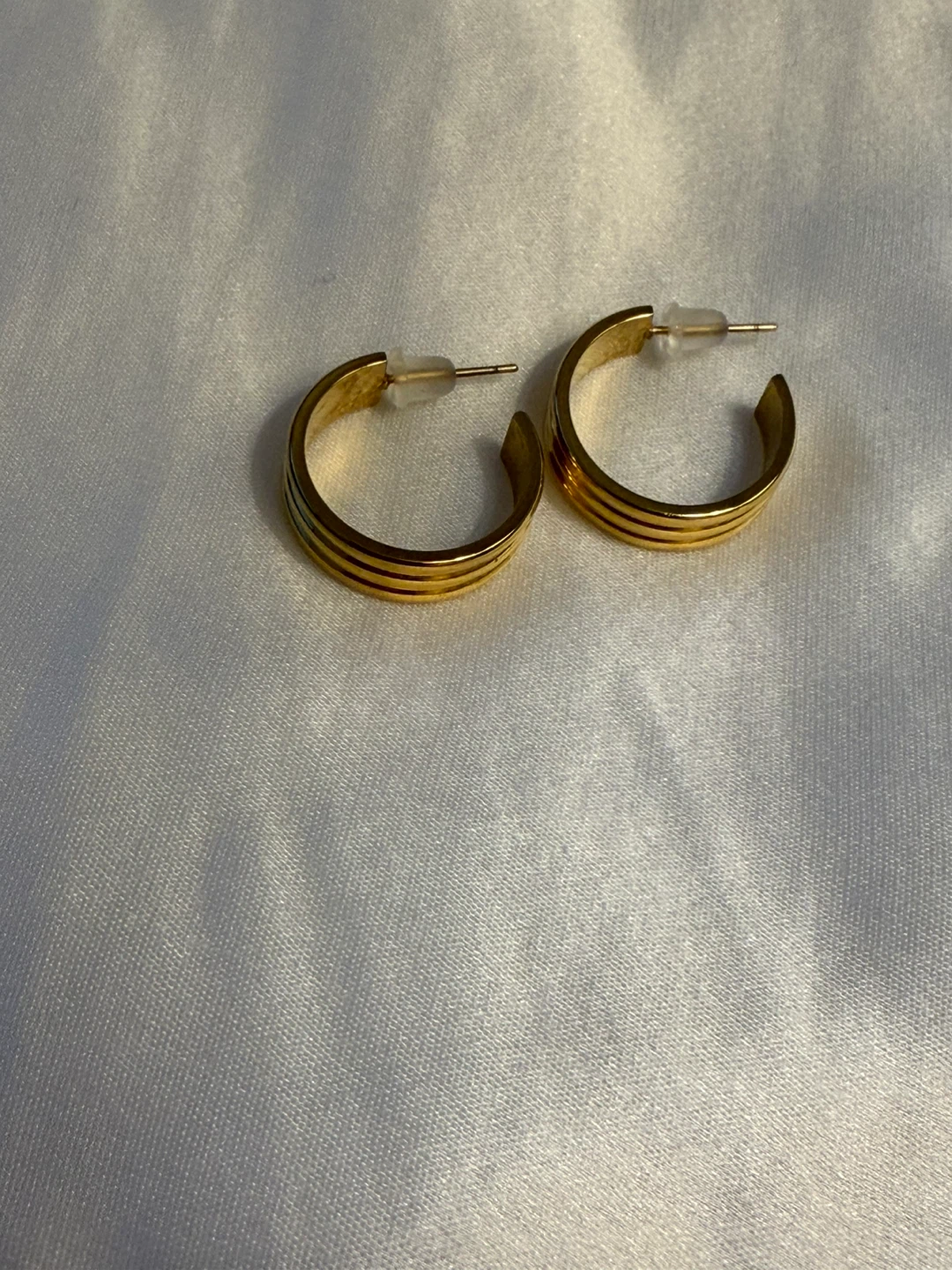 Gold-Tone Stacked Hoop Earrings - photo 5