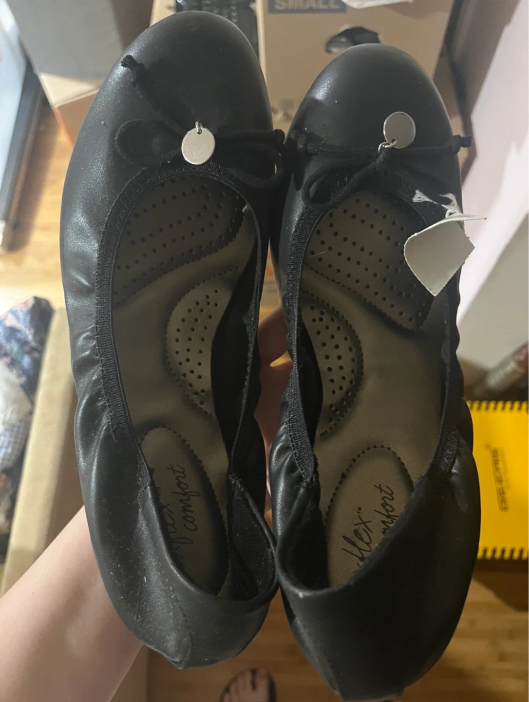 Black Ballet Flats with Comfort Foot 🧡