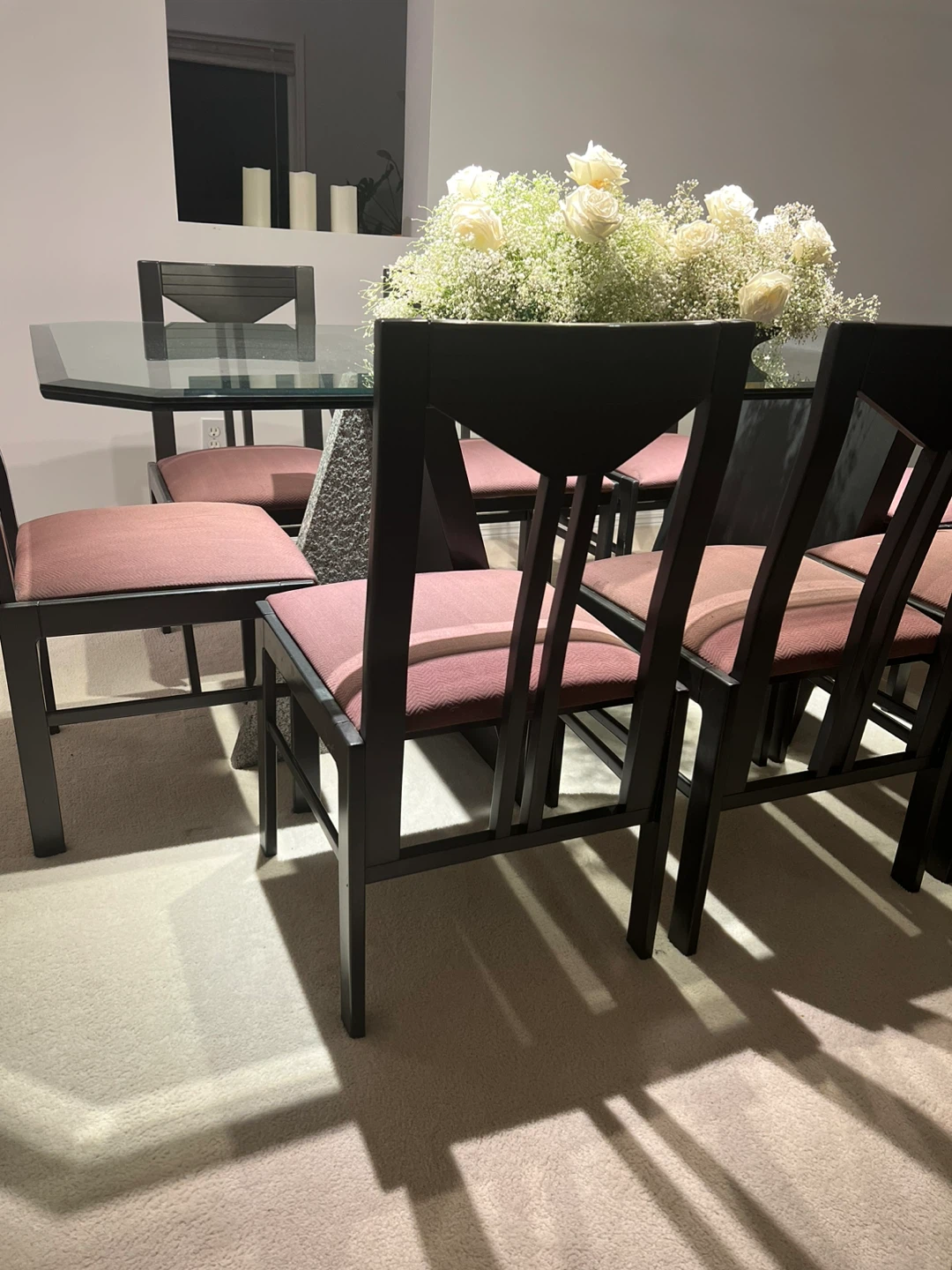 🧡Set of 5 Dining Chairs with Pink Upholstery - photo 3
