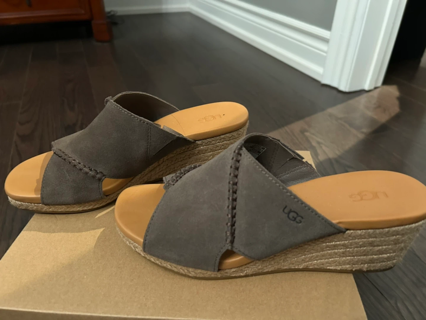 UGG W Taia Slide Wedge Sandals Size 8 - photo 4