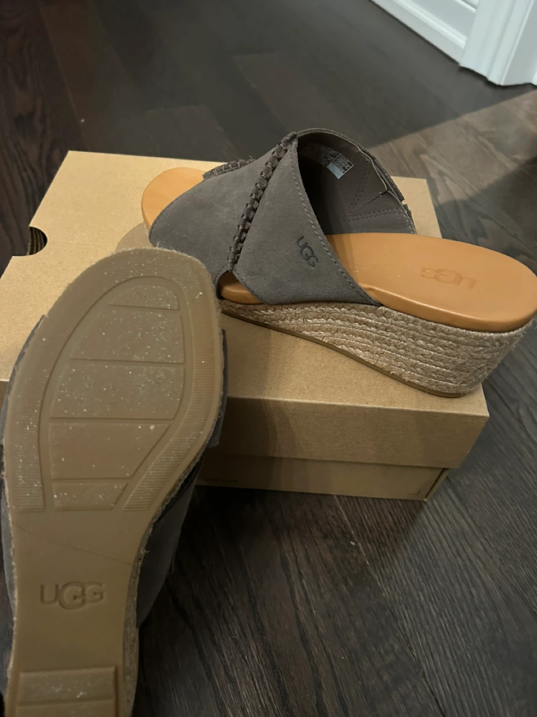 UGG W Taia Slide Wedge Sandals Size 8 - photo 3