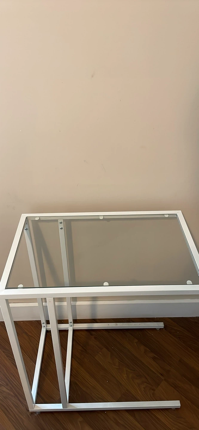 Ikea VITTSJÖ Table, White/Glass - photo 2
