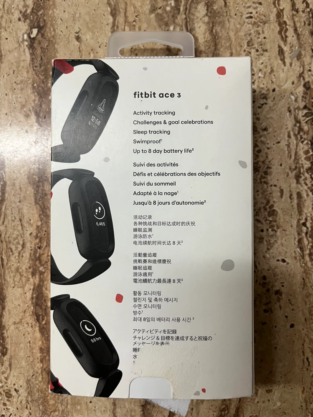 Fitbit Ace 3 Activity Tracker for Kids 6+ Black/Red - photo 2