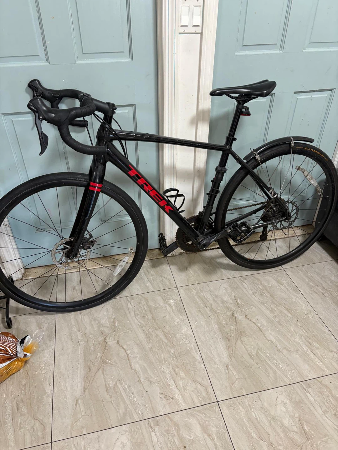 Trek Black Road Bike with Fenders - photo 2