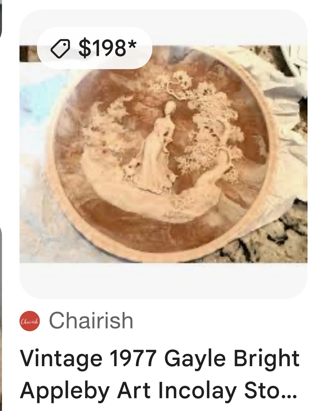 Set of 4 Vintage Incolay Stone Cameo Plates - photo 3