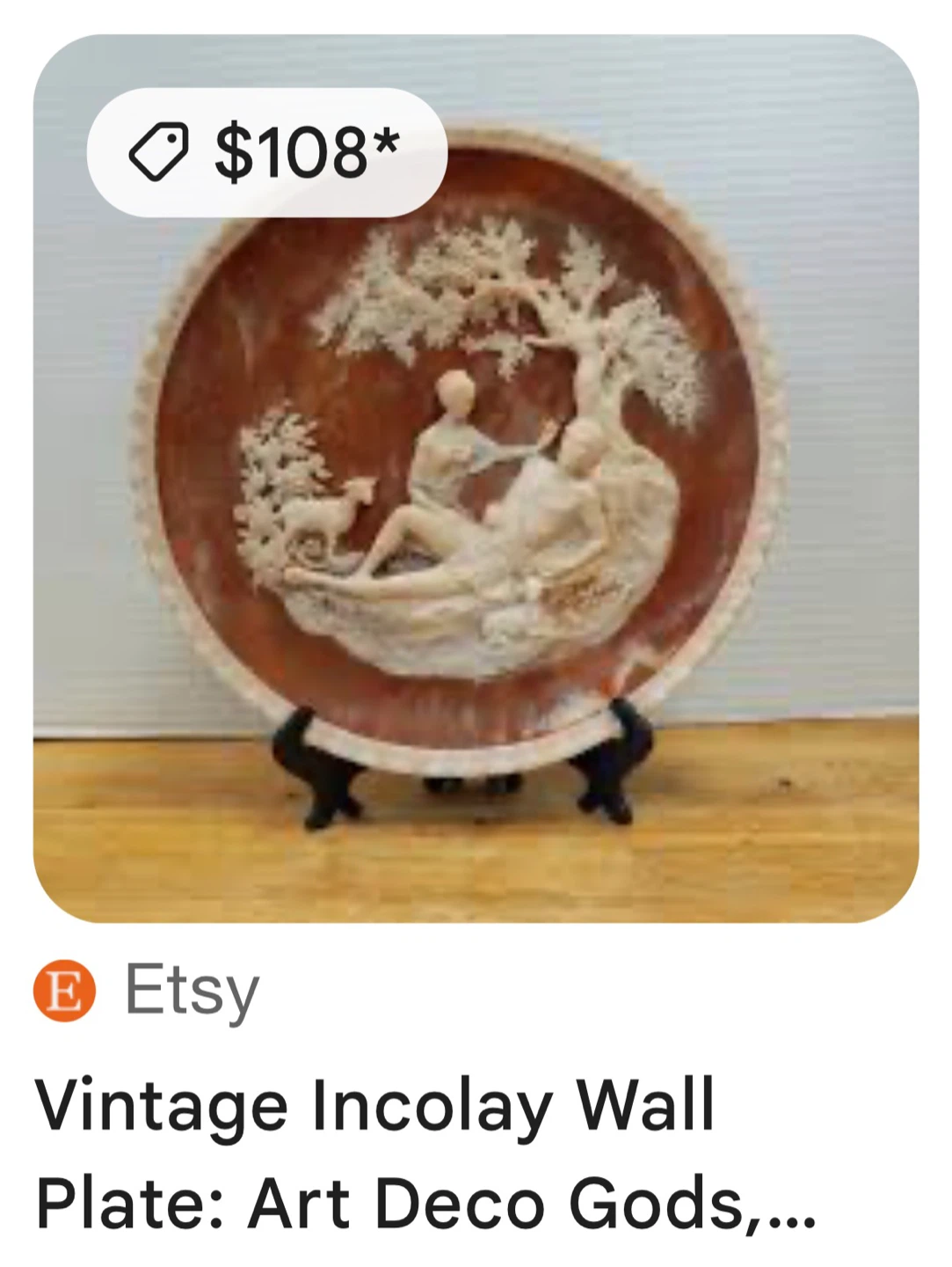 Set of 4 Vintage Incolay Stone Cameo Plates - photo 4