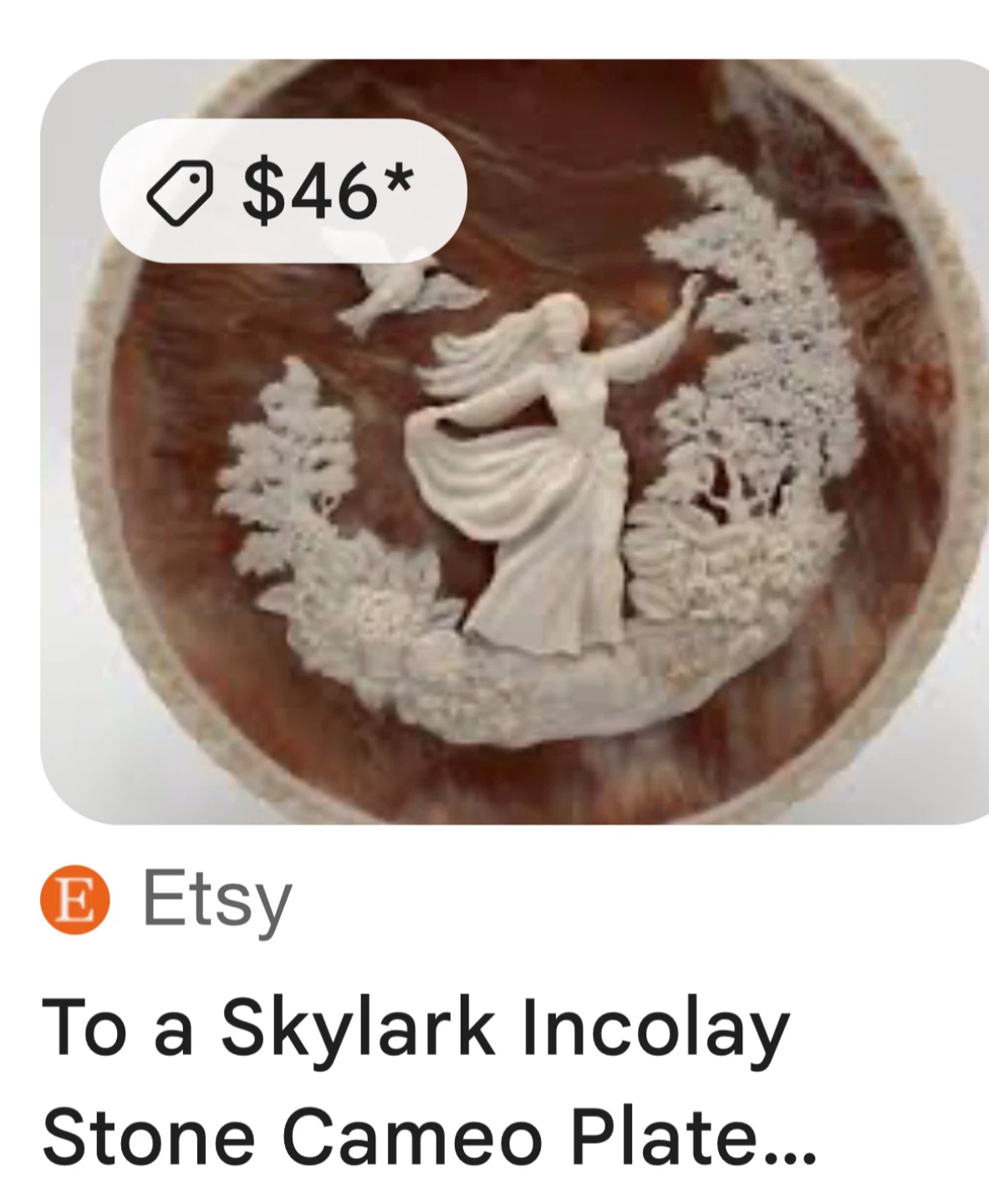 Set of 4 Vintage Incolay Stone Cameo Plates - photo 5