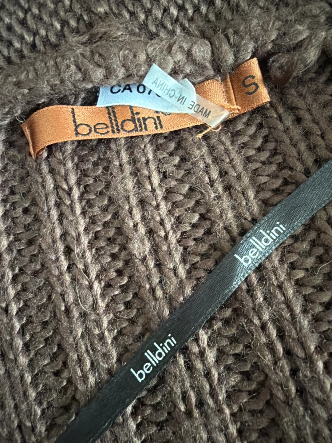 🧡Bellini Brown Knit Cardigan Sweater Size S - photo 3