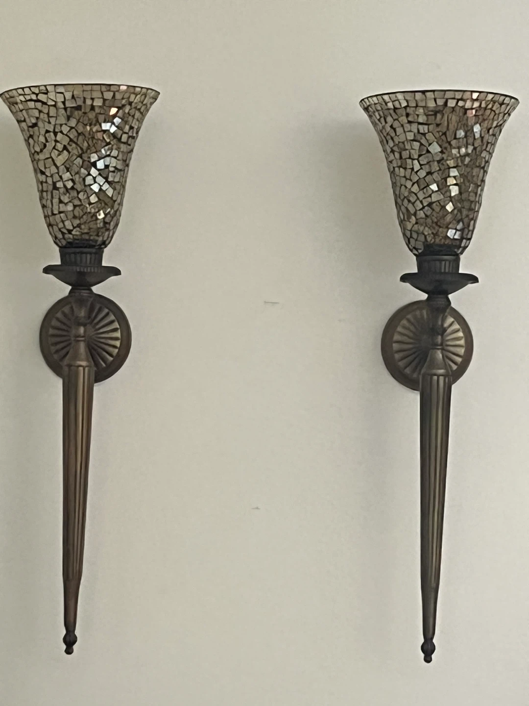 Pair of Mosaic Sconce Wall Lights