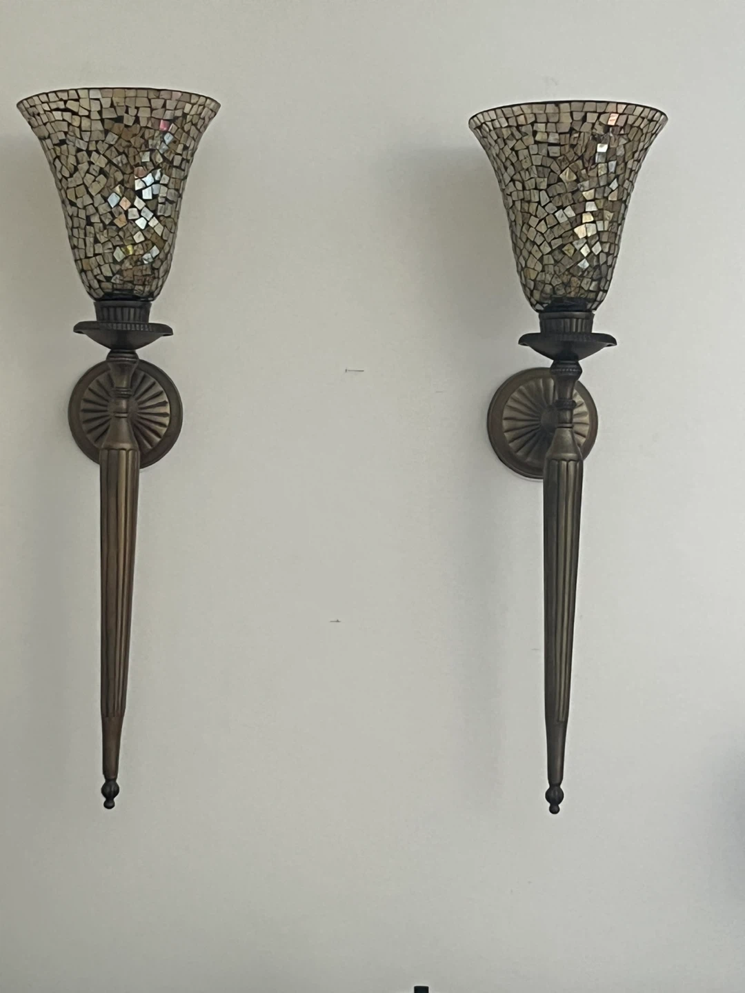 Pair of Mosaic Sconce Wall Lights - photo 2