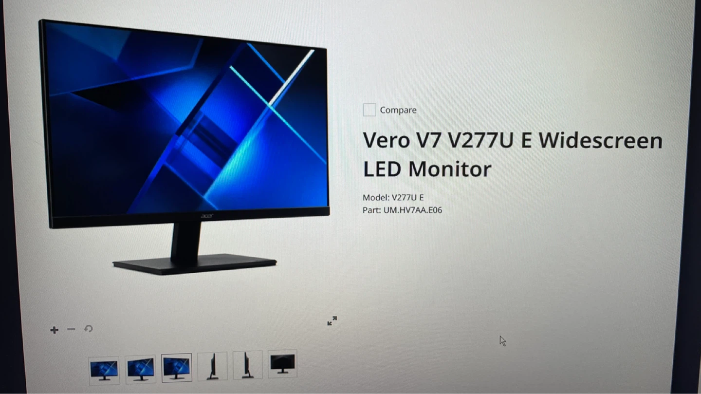 Acer 27” QHD LED Monitor V277U