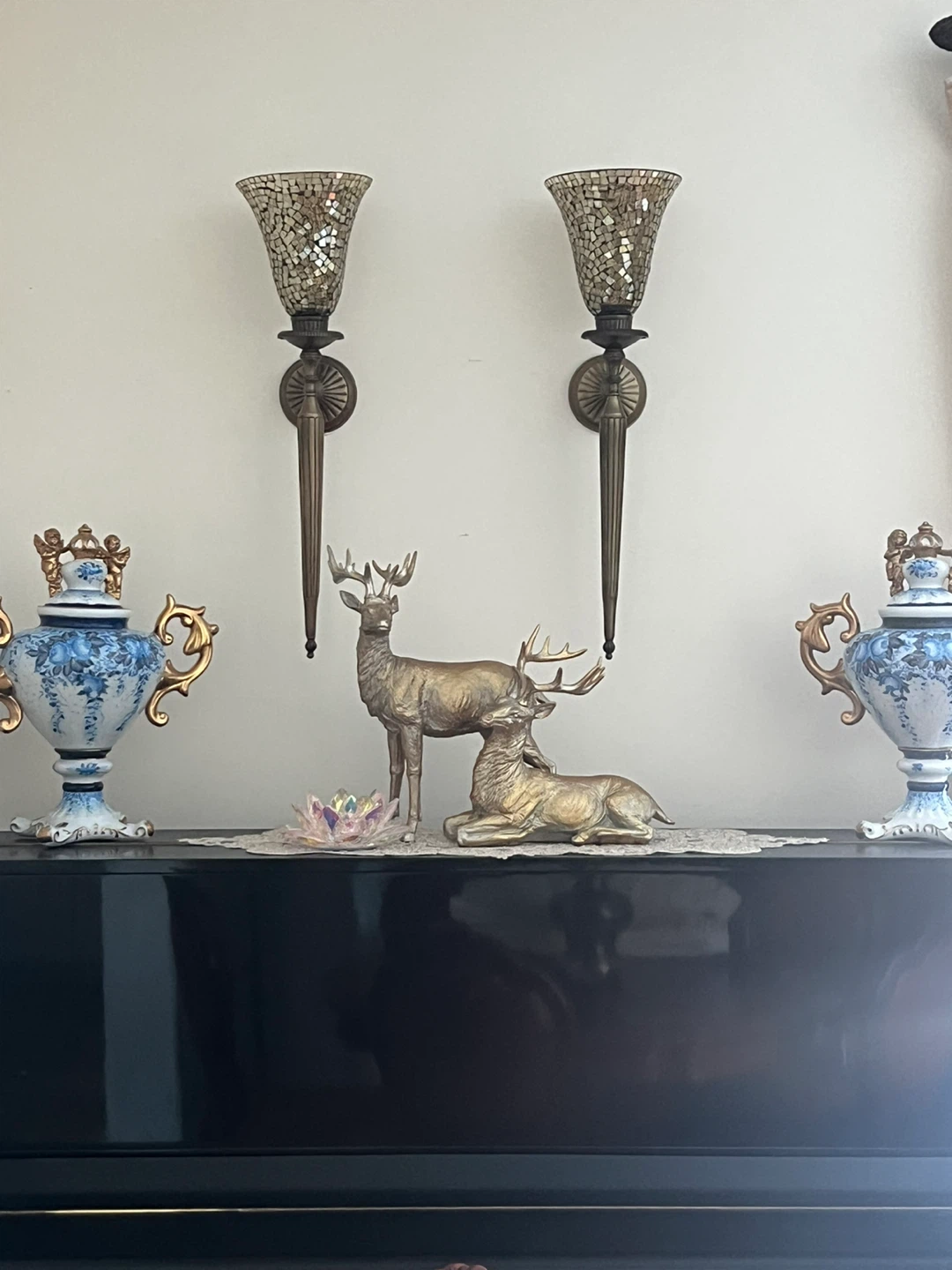 Pair of Mosaic Sconce Wall Lights - photo 3