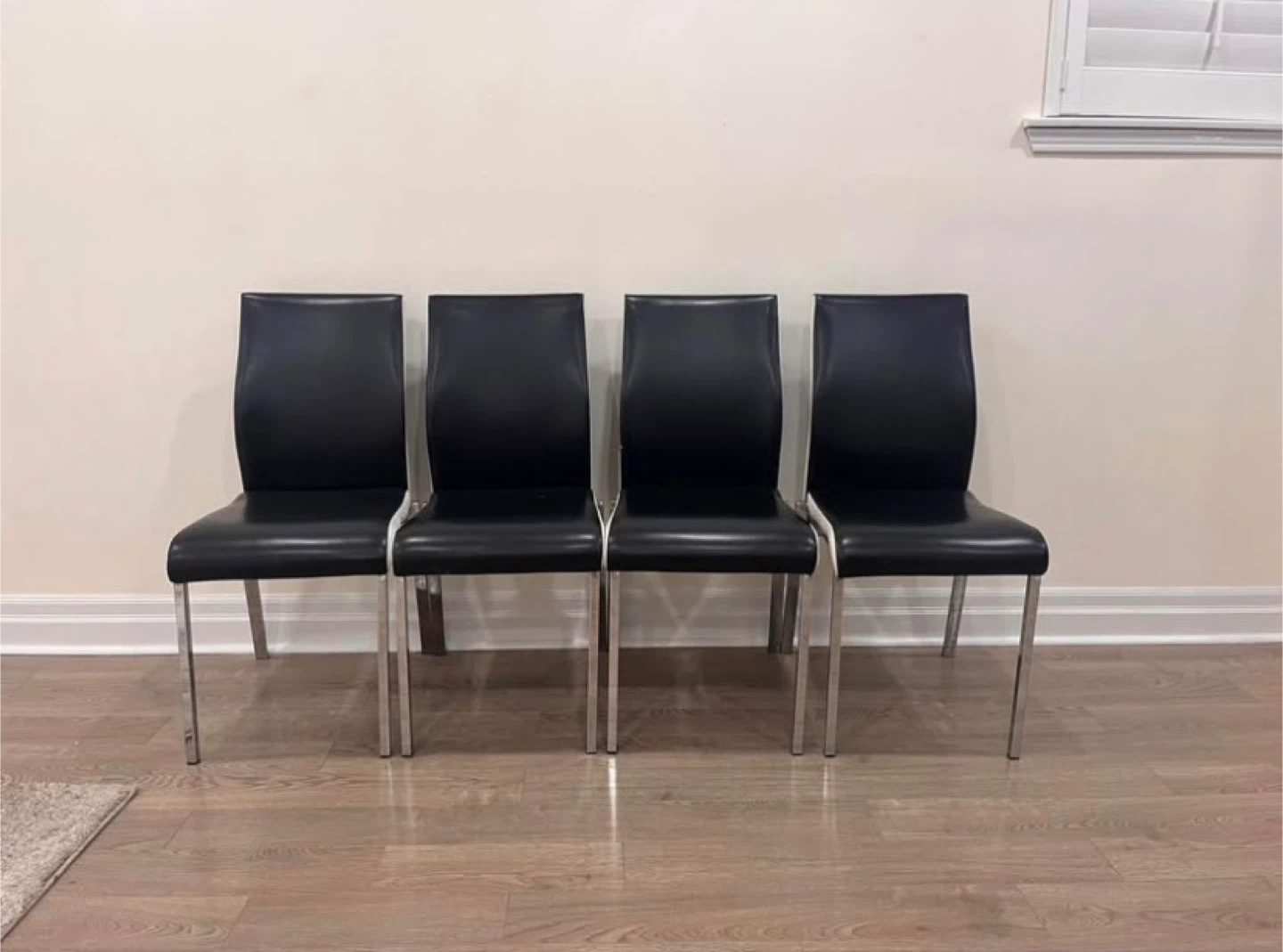 Glass Top Dining Table with 4 Black Chairs - photo 2